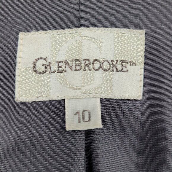 VTG Glenbrooke Grey Pure New Wool Double Breasted Pockets Lined Pea Coat USA 10 - Picture 3 of 16